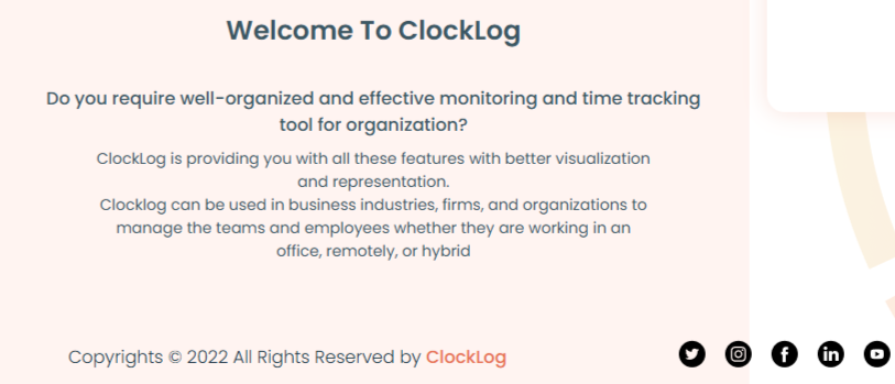 Clock Log is a tracker application